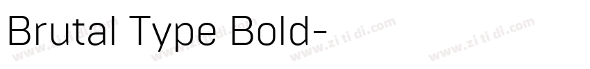 Brutal Type Bold字体转换